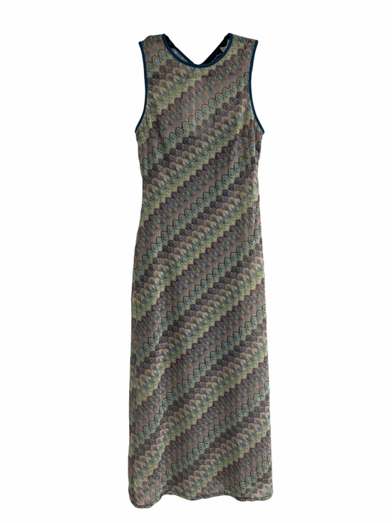 Donna Morgan Dresses & Skirts - ✅ Donna Morgan Sleeveless Maxi Dress in Teal and Multicolor Wave Print size 4